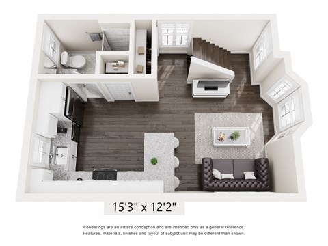 3 bed 1 bath A at Eden & Main 55+ Apartments, Connecticut